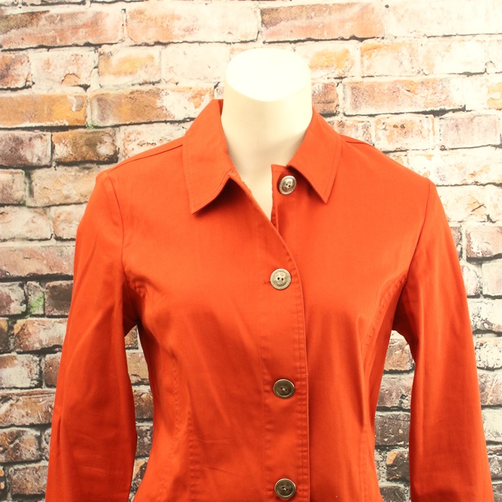 Beautiful Chico's burnt orange long sleeve blouse